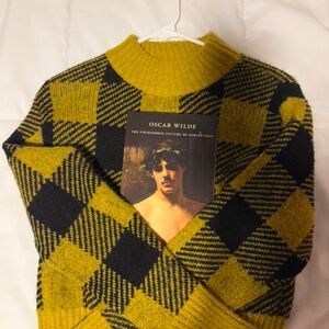 plaid yellow sweater (BOOK NOT FOR SALE)